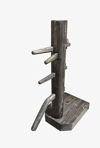 Wing Chun Wooden Dummy Closed Base (03 Gray Ash Color)