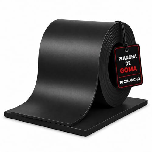 Rouleau de Caoutchouc SBR - pour Revêtement de Sol, Protection, Antidérapant, Dalles PVC Garage (Largeur: 10cm, 2mm, Rouleau 200cm)