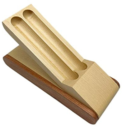 Myazs Holz Stift Display Box Einzel/Doppel Stift Präsentationskoffer Organizer Box Aufbewahrungsbox Stift Sammlung Fall Holz Stifteetui Display Box Für Erwachsene Für 2 Stifte Füllfederhalter