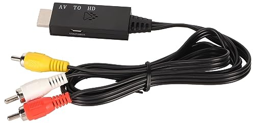 Adaptador a HDMI Macho, 1080P HD Cable HDMI a, HDMI Macho a 3 Video Audio AV Cable Adaptador Transmisor para TV HDTV DVD