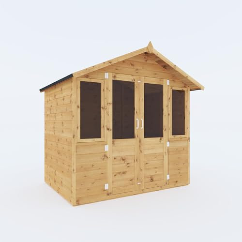 WALTONS 7x5 Summerhouse | Apex Roof | Shiplap Tongue and Groove | Wooden Garden Room Log Cabin | Garden Storage Shed Summer House