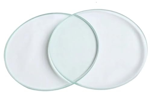 1pc Transparent Board Clear Glass Working Stage Round Bottom Specimen Plate Diameter 95mm 100mm for Stereo Microscope (Size : 100mm)