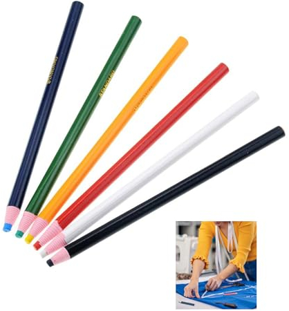 Jasminum 6 Stück Schneiderkreide, Nähkreide, Kreide,Schneiderkreidestift,Textilstifte,Die Kreideschrift ist Klar Und Verblasst Nicht leicht,für Schneiderei,Holzplatten, Kleidung,Lederwaren und Stahl