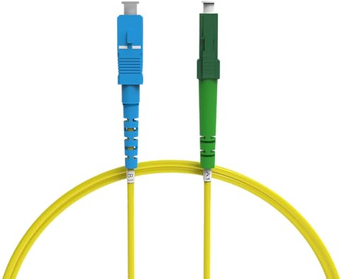 nexinex cavo in fibra ottica OS2 da LC/APC a SC/UPC (2 m) cavo patch a fibre ottiche | monomodale/monomode simplex LC/SC
