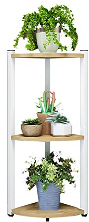 CCYENG Pflanzenständer für den Innenbereich, Metall, Holz, Blumenständer, Pflanzenregal, mehrstöckige Blumenbank, Treppe, Wohnzimmer, Garten, Balkon