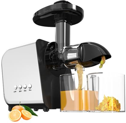 YSFHYAN Licuadoras para Zumos,Cold Press Slow Juicer,Exprimidor de Frutas y Verduras,Licuadora Prensado en FríO,Exprimir el Jugo en Espiral,Triple FiltracióN,Adecuado para Tiendas de Bebidas,Cocinas