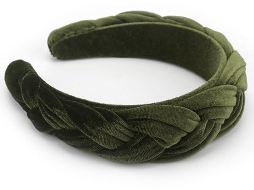 DRESHOW Hårband Flätat i Sammet Vintagehårband Sammet för Kvinnor Mode Kors Hårband Brett Flätade Håraccessoarer