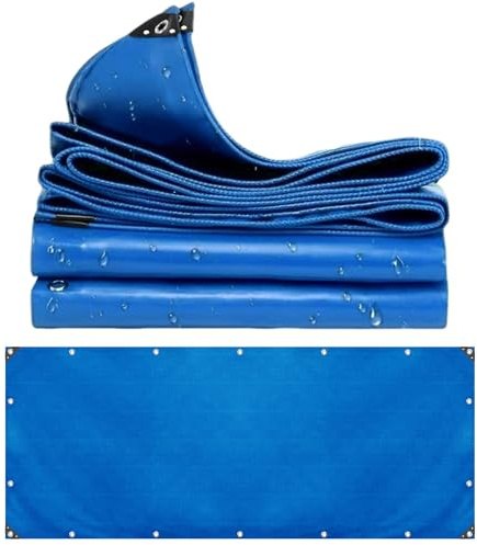 Lona Resistente al Agua 2.5x5 m 500g/m² Alta Durabilidad, con Ojales para Muebles de jardín, para Exteriores, Impermeable, Aislamiento de Plantas, Resistente al Polvo LXX94W, Azúl