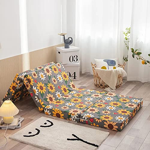 Tragbare Einzel-Klappmatratze für Schlafzimmer, Tatami, Büro und Auto, Camping, weiche und dicke Gästematratze, ideal für temporäre Betten, platzsparend