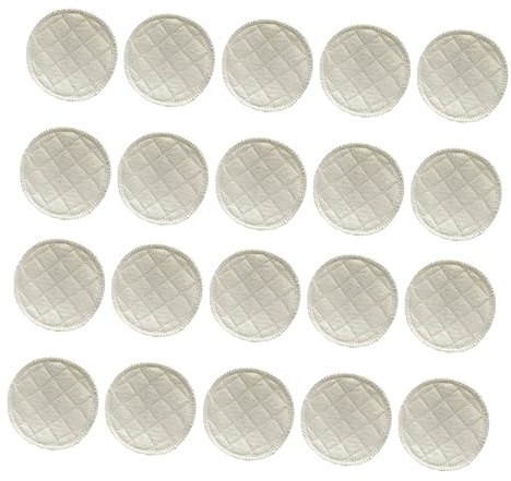 JOINPAYA Coppette Assorbilatte Riutilizzabili in Cottone Ecologico a 3 Strati Lavabili 20 Pezzi, per Allattamento e Shower per Donne