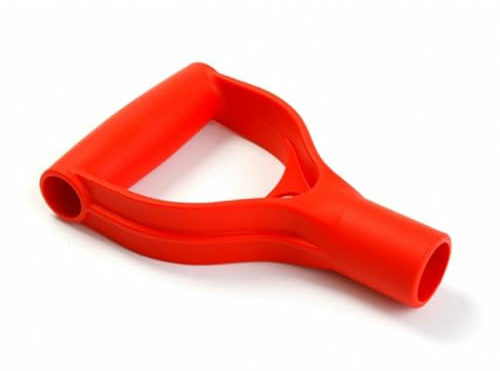 EarlyGrow Plastic D Handle Replacement Grip for Snow Shovel, Scoops, Rake, Garden and Digging Tools Compatible with 28mm (1-1/8) Wooden Handles, Stales and Shafts (Red, 28mm (1-1/8))