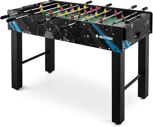 Outtec® Kickertisch, Tischkicker, Tischfußball für Kinder und Erwachsene - 139x 60 x 80 cm - inkl. 2 Bälle - Fußballtisch mit 22 Spieler, Torzähler