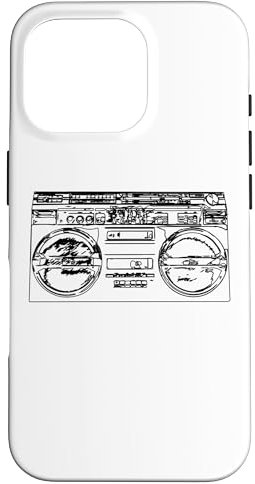 Old School Rap Ghettoblaster Retro Stil 80er Hiphop Musik Hülle für iPhone 16 Pro
