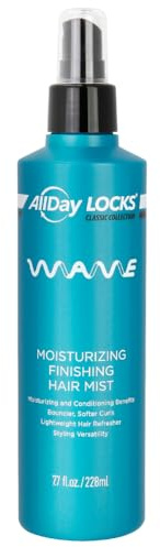 AllDay Locks Classic Wave Hair Mist - Curl Enhancing Spray for Women & Men, Lightweight Product for Enhancing & Finishing, Adds Shine, Moisture, and Bounce - 7.7 oz Bottle