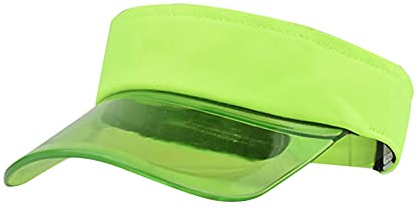 Casquette Unisexe Retro 80s Neon Sun Visor Visière Plastique Pub Visière Golf Chapeau Fluo Visière de Sport Fantaisie Chapeau de Soleil rétro pour Femmes et Hommes à l'extérieur