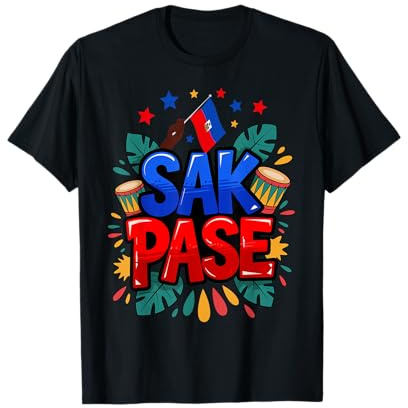 Sak Pase Haitian Creole Pride Haiti Flag Heritage T-Shirt