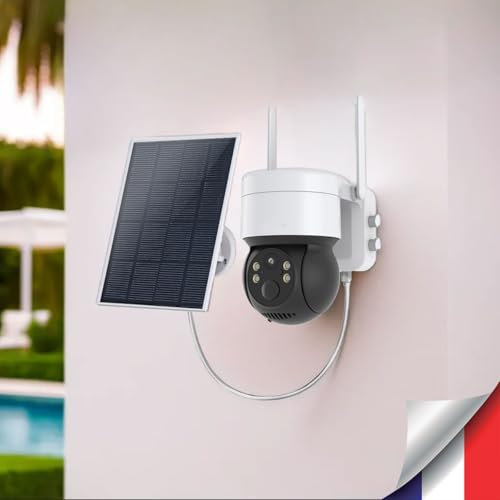 Active Media Concept Caméra pilotable Solaire IP 4G UHD 2K 3Mpx Waterproof Infrarouge détection Humaine accès à Distance Via iphone Android 128Go Inclus