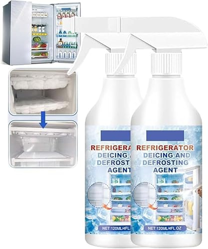 Defrostings SpRAy For FRIdge FReezer,Refrigerator Defrosting Deicer Spray,FrEEzer DeFRosting And Deicing Sprays,Rapid FriDGe F-reezer DEfrosTIng SPrays,Efficiently Quickly Removes Ice Buildup (2)
