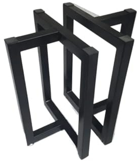 SynapSYA Gambe per Tavolo in Metallo Supporto for Gambe in Ferro battuto, treppiede for Gambe da Ufficio, Struttura in Legno massello di Grandi Dimensioni, treppiede da Tavolo in Metallo(Color 3)