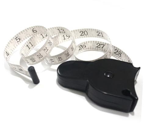LOLIPPYY Corporal Rápida Métrica con Cinta Calibrador de M Grasa Negro Precisa de 1,5 Abs Medición de Pliegues Cintura y para y en Fitness y Salud