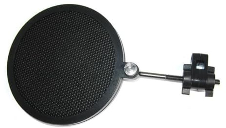 GALPADA Double-layer Microphone Filter Mesh Shield Small Black Mic Cover Windscreen for Recording Studio Pop Protection and Saliva Guard