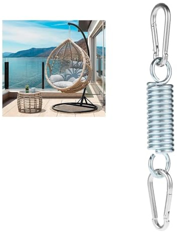 NFEKLFI Amaca Spring Sedia sospesa a Molla, Sospensione a Tensione, Amaca da Esterno, Gancio di a Torsione(1pcs)