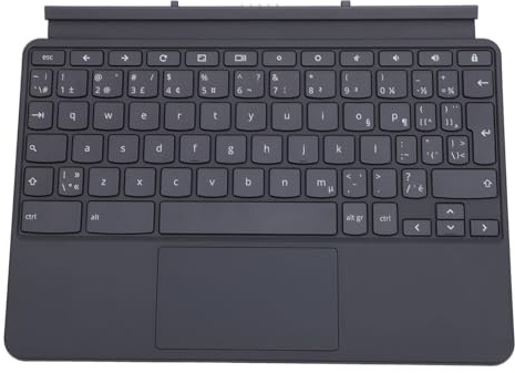 Oreilet Tragbare Tablet-Tastatur mit Touchpad, 10,1 Zoll QWERTY-Tastatur für Ideapad Duet CT X636F, PU-Leder-Tastaturabdeckungs-Dock, Dunkelgrau, Computerzubehör