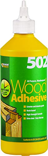 Everbuild 502 All Purpose Weatherproof Wood Adhesive – Suitable for typical Wood Bonding Applications – 500 ml