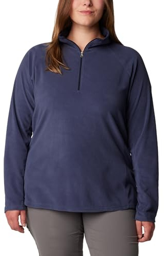 Columbia Glacial IV Half Zip Fleece-tröja för kvinnor, nocturnal, 3X plus