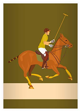 Kartenkaufrausch 8 Elegante Polo DIN A4 Schulhefte, Schreibhefte für Pferd und Reiter, oliv Lineatur 20 (blanko Heft 16 Blatt/32 Seiten) Notizheft, Kladde für Schule, Universität, Büro