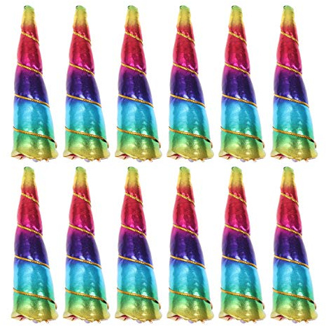 Lurrose Einhorn Haarreif Kinder Buntes Regenbogen-Kopfschmuck Stirnband Für Geburtstag Party Karneval Fotoshooting