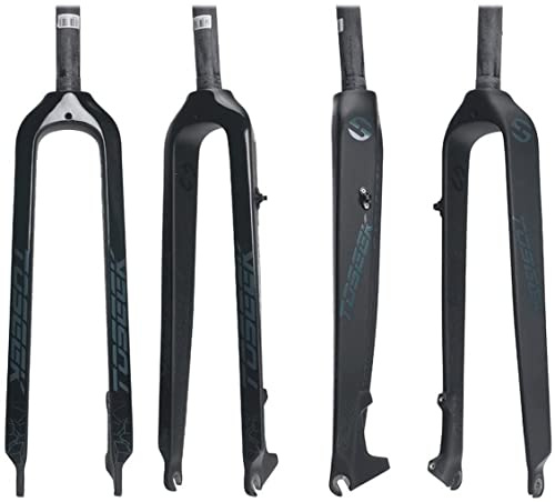 STRTG Fahrrad Starrgabel 3K Vollcarbon Fahrrad Vorderradgabeln Scheibenbremse Hartgabel MTB Fahrradgabel Fahrradzubehör Gerade 26/27.5/29 Zoll A,27.5inch