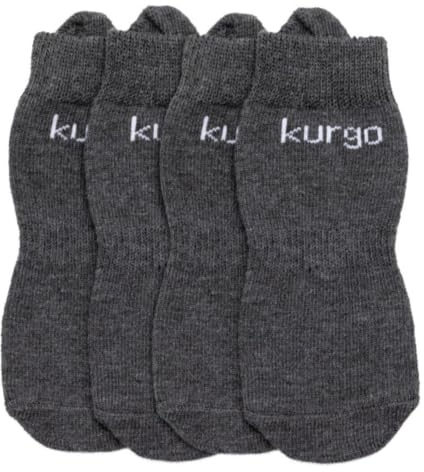 Kurgo Blaze Hundesocken – Stretch-Socken für Hundeschuhe – erleichtern das Anziehen von Hundeschuhen – Haustiersocken für draußen – Fersenlasche, schnell trocknender Stoff, sichere Passform – Größe M