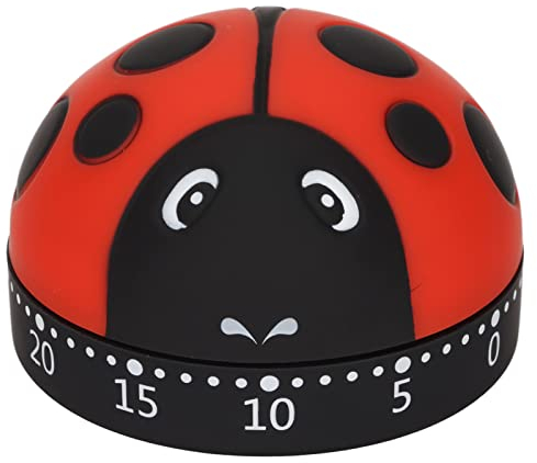 Temporizador de cocina Temporizador de huevo 70db Alerta Mariquita Temporizador de cocina Práctico temporizador de cocina de acero inoxidable para niños, cocina, enseñanza, estudio en el aula, fitness