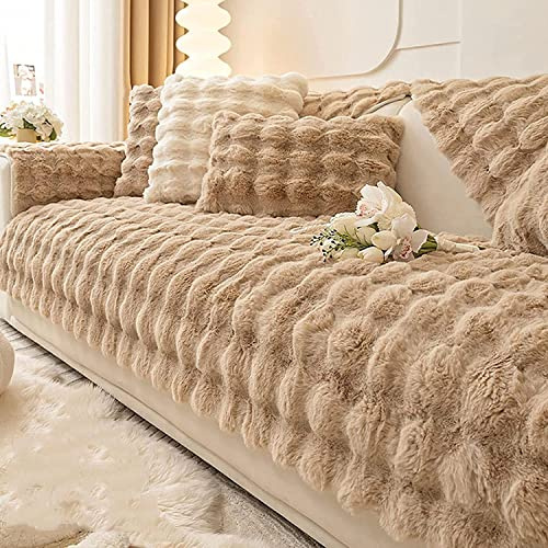 uyeoco Samt Sofabezug 1 2 3 4 Sitzer Couchbezug L Form Ecksofa Sofa/Couch überwurfdecke, Samt Couch Überwürfe Sofahusse Sofaüberwürfe rutschfest Sofa Abdeckung (Color : #15, Size : 70x70cm)
