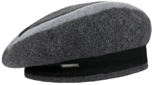Seeberger Valoria Wollbaske Winterbaske Baske Baskenmütze Damen - Made in Germany Winter Herbst-Winter - One Size anthrazit