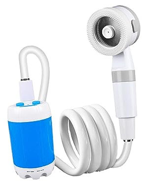 Colcolo Tragbare Außendusche, elektrische Dusche, Handbrause, Campingdusche mit Schlauch, Campingdusche für Wandern, Reisen, Haustierreinigung, Autowaschen