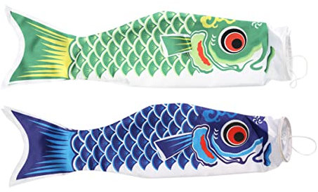 BESPORTBLE 5stücke Japanische Koi Fähnchen Bunt Wasserfest Mit Drahtöffnung Hängende Deko Für Drachenbootfest Und Outdoor Geschenkideen