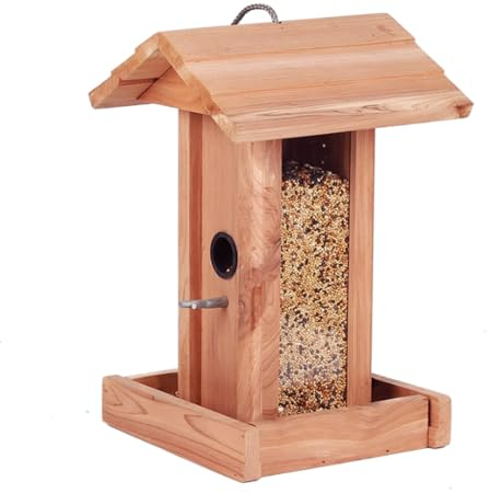 Vogelfutterhaus, eichhörnchensichere Vogelkantine, wetterbeständig, transparente Vogelfutterhäuschen für gemischte Samenmischungen, Garten, Balkon
