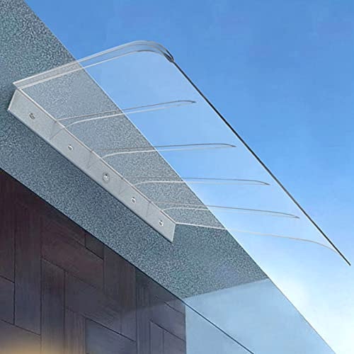 Sunshade Patio Window Awning Door Canopy, Mute Outdoor UV Rain Snow Protection Shetter Transparent Polycarbonate Cover Entry Awning