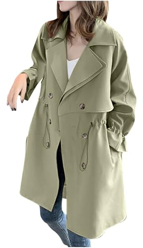 Trench Donna con Cappuccio Cappotto Doppiopetto Lungo Classico Antivento Piumino 100 Grammi Donna Spolverino Donna Giacca Imbottita In Cotone Leggero Primavera E Autunno Moda Donna