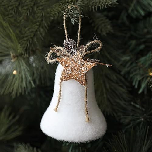Weihnachtsbaum Kugeln, Weihnachtskugeln Weiß, Kunststoff Christbaumkugeln Weiß Tannenbaum Kugeln Schneeflocken, Wassertropfen, Glocken Weihnachtsbaumkugel Personalisiert (10 pcs,#D)