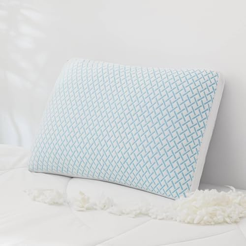 Alkyonos Shredded Memory Foam Cooling Soft Pillow Queen Size, Adjustable Hypoallergenic Hotel Quality Pillow for Back, Side and Stomach Sleeper, Viscose Derived from Bamboo, Oeko-TEX Certified