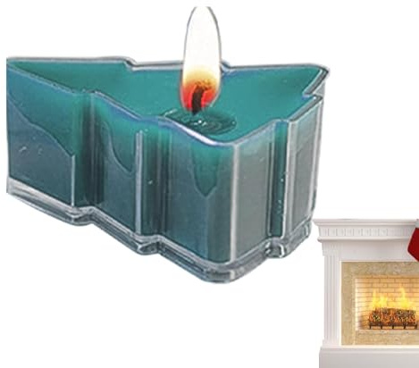 Zuasdvnk Velas de árbol de Navidad, velas perfumadas de Navidad, velas creativas en forma de árbol de Navidad, velas aromáticas compactas para decoración del hogar para interiores y exteriores