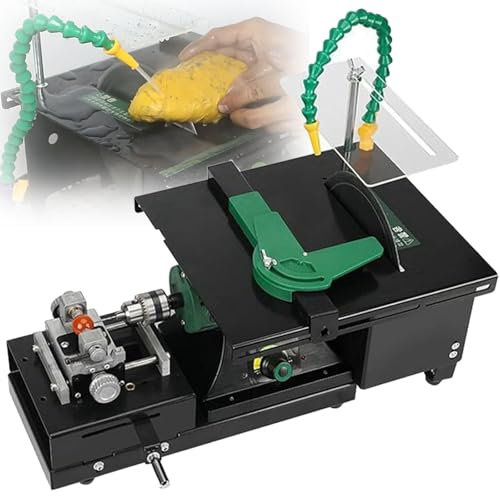 Mini sierra circular de mesa,Sierra de mesa multifuncional de 1850 W Mini cortadora de sierra eléctrica de escritorio Velocidad, Sierra Lapidaria De Joyería De Bricolaje De 800-12000 RPM,Perforadora