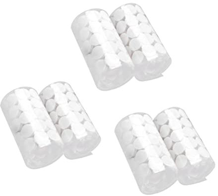 HAPINARY 600paare Selbstklebendes Rundband Aus Polyester Und Nylon Weiß Durchmesser Punktbänder Für Vorhangstoffe Hakenband Und Schlaufenband DIY-zubehör Für Heimbüro