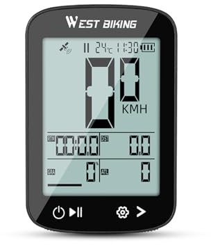 Computer da bicicletta Yongness da 2,4 pollici, contachilometri wireless, impermeabile IPX7 multifunzione, tachimetro GPS, adatto per mountain bike, bici da strada, bici da corsa, facile installazione