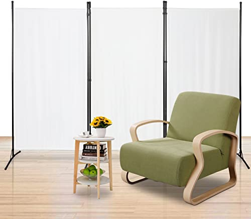 Ollewiellan Paravent 260x180cm 3 Teilig, Trennwand Raumteiler Paravent Raumteiler Stehend Faltbar,Innen Sichtschutz Freistehend,Room Divider aus Stahl und Polyester（Beige）