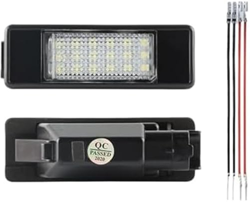 Pizgear Lot de 2 éclairages LED for plaque d'immatriculation voiture, for Citroën C4 C2 C3 C5 C6 C8, for Peugeot 106 1007 207 307 406 407 607 308 508 Éclairage pour plaque d'immatriculation