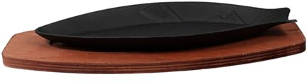 VALICLUD Plaque De Cuisson Poisson 33,5x16,5 Cm En Fer Antiadhésive, Répartition Uniforme Chaleur, Plaque Barbecue Portable Pour Barbecue Jardin Et Camping